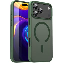 Mobigear Shockproof iPhone 18 Pro Max MagSafe Funda Plástico rígido Carcasa - Olive Green