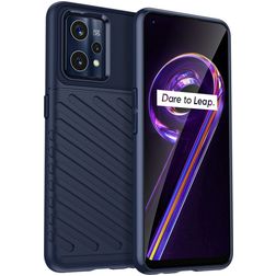 Mobigear Groove Realme 9 Pro Plus Elastyczne TPU Etui plecki - Niebieski