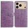 Mobigear Flowers iPhone 17 Pro Max Funda tipo libro Cartera - Morado