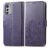 Mobigear Clover Motorola Moto E32s Capa livro Carteira - Roxo