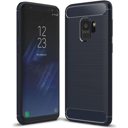 Mobigear Brushed Slim Samsung Galaxy S9 TPU flexible Carcasa - Azul