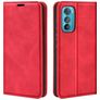 Mobigear Retro Slim Motorola Edge 30 Cover a libro portafoglio - Rosso