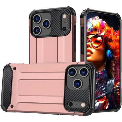 Mobigear Outdoor iPhone 17 Pro Max Hardcase Etui plecki Wstrząsoodporne - Różowe złoto