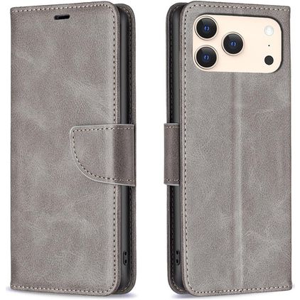 Mobigear Excellent iPhone 17 Pro Max Wallet case - Grey