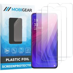 Mobigear OPPO Reno Z Protector de pantalla Film - Compatible con fundas (pack de 3)