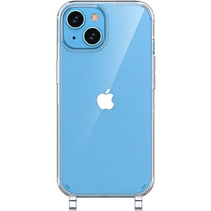 Mobigear Mix & Match Transparente iPhone 15 Plus TPU flexible Funda con cuerda - Transparente