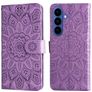 Mobigear Sunflower Samsung Galaxy S26 Plus Cover a libro portafoglio - Viola