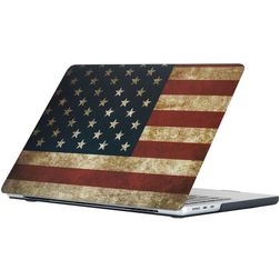 Mobigear Design MacBook Air 15 polegadas (2023-2026) Capa rígida para MacBook - US Flag - Modelo A2941 / A3114 / A3241 / A3448