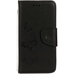 Mobigear Butterfly iPhone XS Pungetui med Seddelrum - Sort