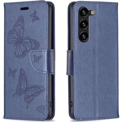 Mobigear Butterfly Samsung Galaxy S24 Plus Lompakkokotelo + Setelitasku - Sininen