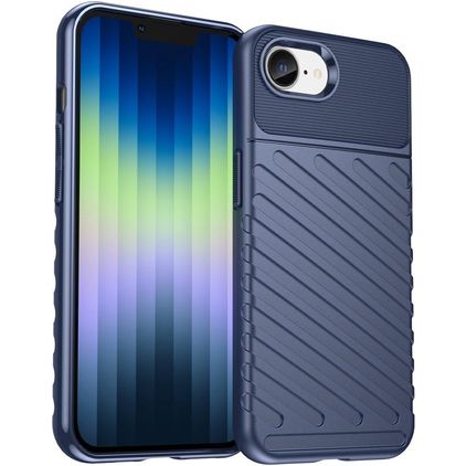 Mobigear Groove iPhone 17e Joustava TPU Suojakuori - Sininen