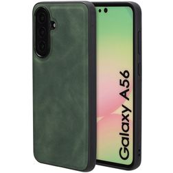 Mobiparts Classic Samsung Galaxy A56 MagSafe TPU / Kunstlæder Bagsidecover - Emerald Green