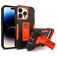 Mobigear Heavy Armor Stand iPhone 14 Pro Max Plástico rígido Capa traseira Antichoque com suporte - Preto / Vermelho