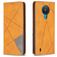 Mobigear Rhombus Slim Nokia 1.4 Wallet case - Cognac