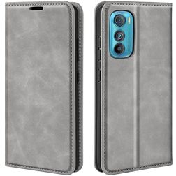 Mobigear Retro Slim Motorola Edge 30 Cover a libro portafoglio - Grigio
