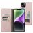 Mobiparts Classic Wallet iPhone 14 Plus Lompakkokotelo + Setelitasku - Vaaleanpunainen