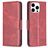 Mobigear Excellent iPhone 15 Pro Wallet case - Red