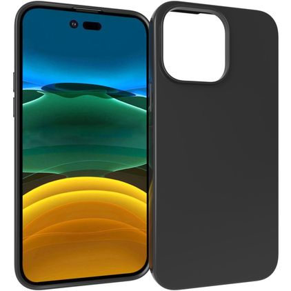 Mobigear Colors iPhone 14 Pro Max TPU flexible Carcasa - Negro