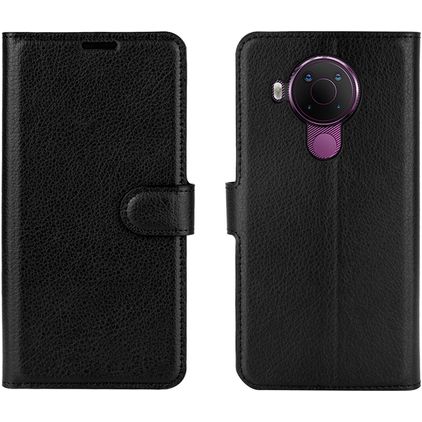 Mobigear Classic Nokia 5.4 Plånboksfodral med sedelfack - Svart