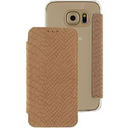 Mobilize Slim Booklet Samsung Galaxy S6 Pungetui - Snake Creamy Rose