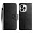 Mobigear Flowers iPhone 16 Pro Max Funda tipo libro Cartera - Negro