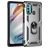 Mobigear Armor Ring Motorola Moto G60 Hårdt Bagsidecover Stødsikkert med ringholder - Sølv