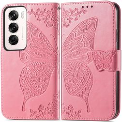 Mobigear Butterfly OPPO Reno 12 Pro Plånboksfodral med sedelfack - Rosa