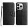 Mobigear Flowers iPhone 16 Pro Max Funda tipo libro Cartera - Negro
