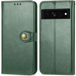 Mobigear Snap Button Google Pixel 7 Pro Plånboksfodral med sedelfack - Grön