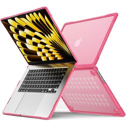 Mobigear Shockproof Pro MacBook Air 15 tuuman (2023-2026) Kova MacBook-suojakuori - Vaaleanpunainen - Malli A2941 / A3114 / A3241 / A3448