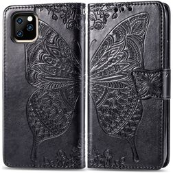 Mobigear Butterfly iPhone 11 Pro Max Knížkové pouzdro Peněženka - Černá