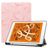 Mobigear Tri-Fold Marble iPad Air 3 (2019) Knížkové pouzdro + Držák na stylus - Růžová