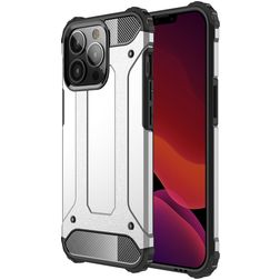 Mobigear Outdoor iPhone 13 Pro Tvrdý plast Zadní kryt odolný proti nárazům - Stříbrná