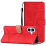 Mobigear Stitch iPhone 17 Cover a libro portafoglio - Rosso