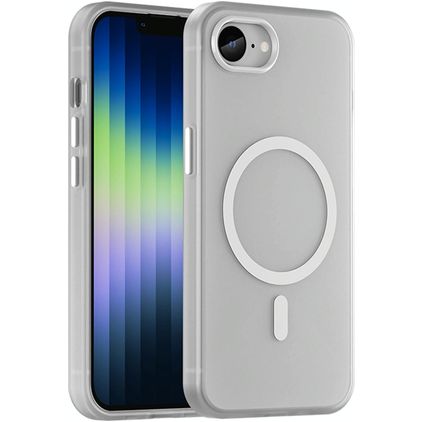 Mobigear Shockproof iPhone 16e MagSafe Funda Plástico rígido Carcasa - Blanco