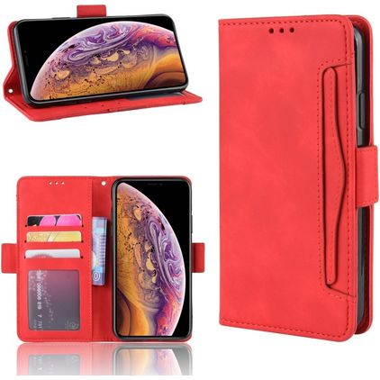 Mobigear Slide Wallet iPhone 11 Etui z klapką typu portfel - Czerwony