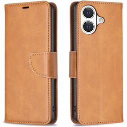 Mobigear Excellent iPhone 17 Wallet case - Cognac