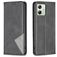 Mobigear Rhombus Slim Motorola Moto G54 Wallet case - Black