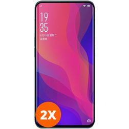 Mobigear Premium OPPO Find X Glas Skærmbeskytter - Case Friendly - Sort (2-pak)