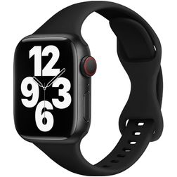 Mobigear Sport Slim Silikone Apple Watch Urrem Stiftlukning - 49/46/45/44 mm - Sort