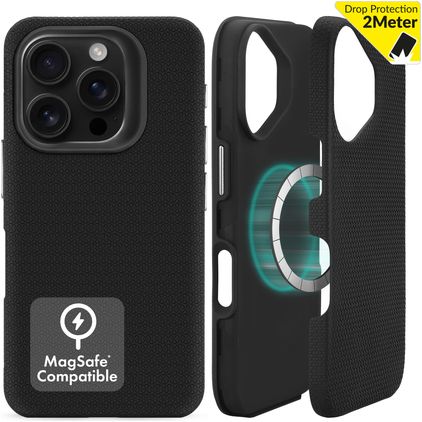 My Style Magsafe Tough iPhone 16 Pro Plástico rígido Capa traseira Antichoque - Preto