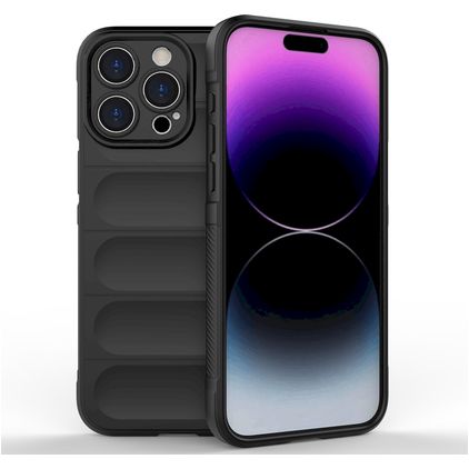 Mobigear Bumpy iPhone 15 Pro Max Joustava TPU Suojakuori - Musta