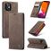 CaseMe 013 iPhone 12 Pro Pungetui med Seddelrum - Brun