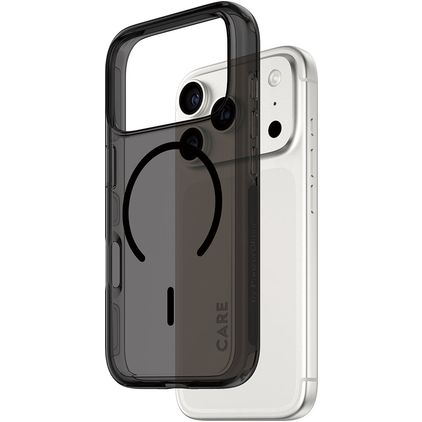 CARE by PanzerGlass Smokey iPhone 17 Pro MagSafe Plástico rígido Capa traseira - Smokey Black
