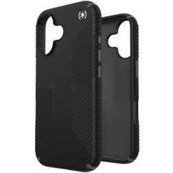 Speck Presidio2 Grip iPhone 16 Hårdt Bagsidecover Stødsikkert - Sort