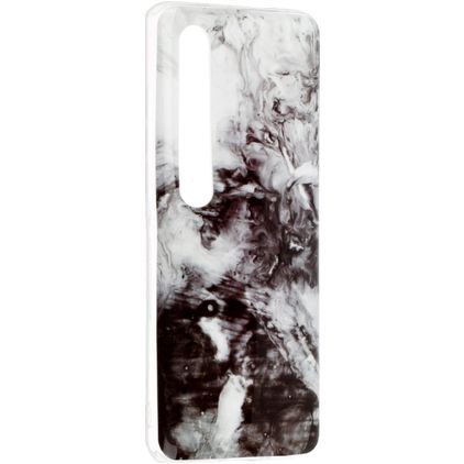 Mobigear Marble Xiaomi Mi 10 TPU flessibile Back cover - Nero / Bianco