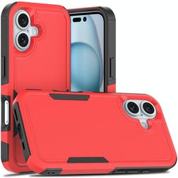 Mobigear Heavy Armor iPhone 16 Hardcase Etui plecki Wstrząsoodporne - Czerwony