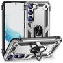 Mobigear Armor Ring Samsung Galaxy S23 Hårdt Bagsidecover Stødsikkert med ringholder - Sølv