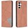 Mobigear Rhombus Slim Samsung Galaxy S23 FE Cover a libro - Marrone
