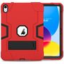 Mobigear ShieldStand iPad 11 (2025) Plastica rigida / Silicone Back cover + Supporto - Nero / Rosso